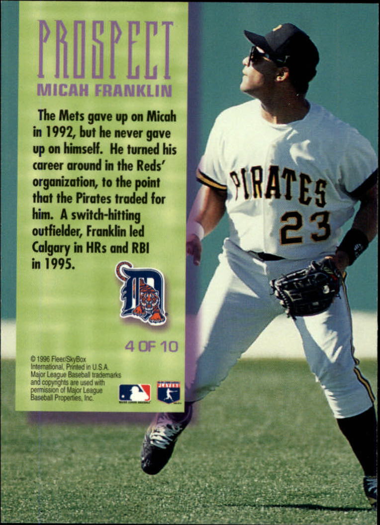 1996 Fleer Baseball "Prospects" Insert Cards - Picture 7 of 17