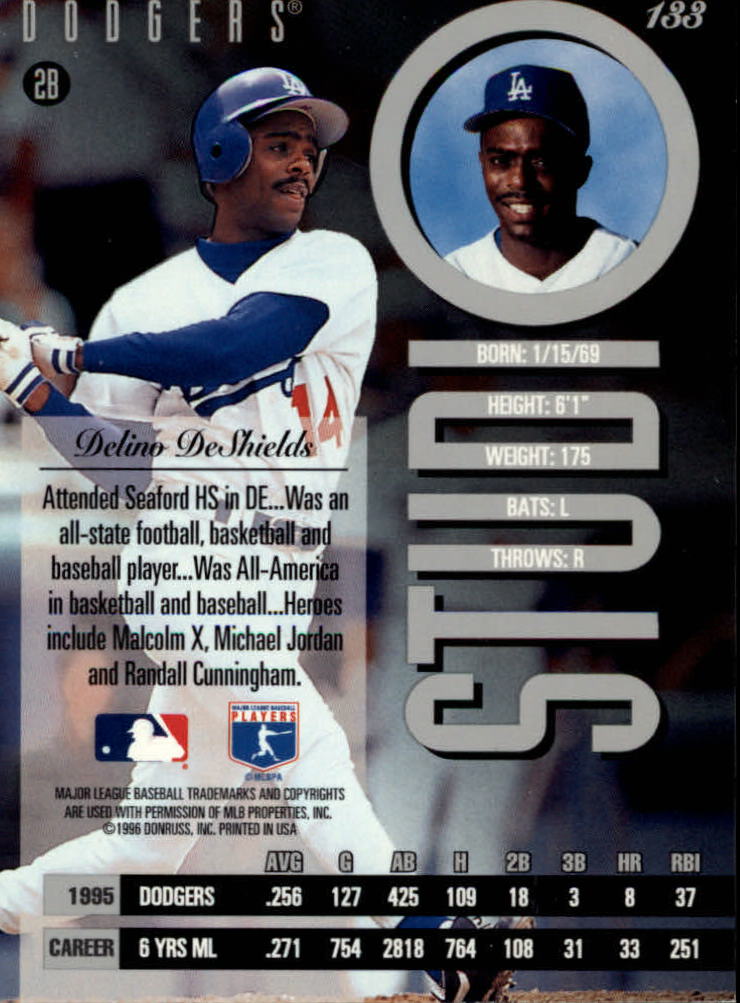 Delino Deshields autographed baseball card (Montreal Expos) 1990 Donruss #6