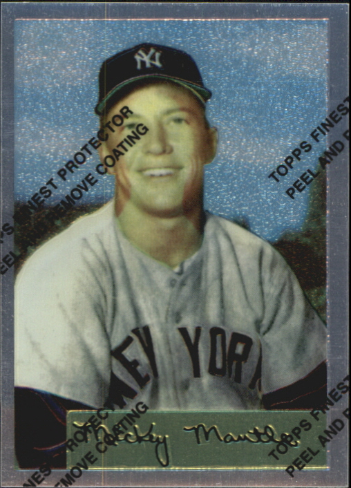 1996 Topps Mantle Finest #4 Mickey Mantle 1954 Bowman