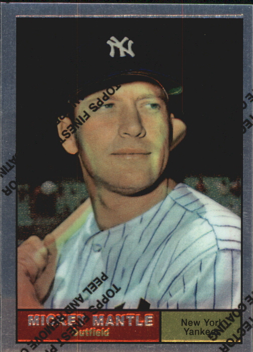 1996 Topps Mantle Finest #11 Mickey Mantle 1961 Topps