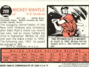 1996 Topps Mantle Finest #12 Mickey Mantle 1962 Topps back image