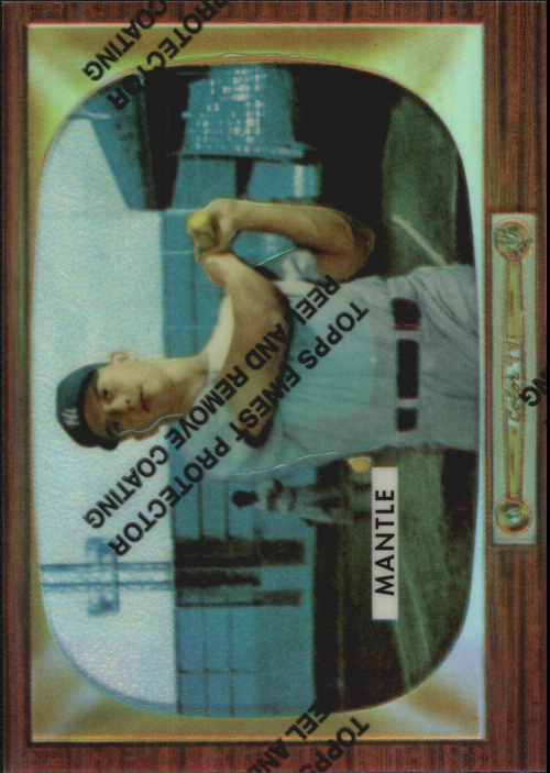 1996 Topps Mantle Finest Refractors #5 Mickey Mantle 1955 Bowman