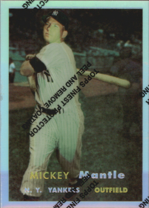 1996 Topps Mantle Finest Refractors #7 Mickey Mantle 1957 Topps
