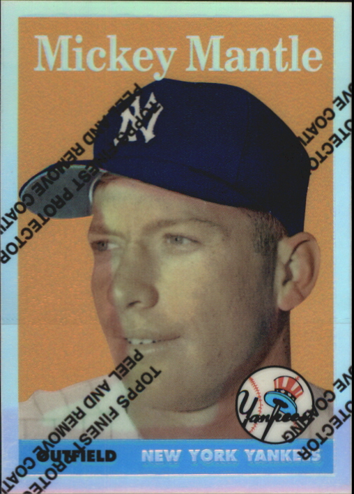 1996 Topps Mantle Finest Refractors #8 Mickey Mantle 1958 Topps