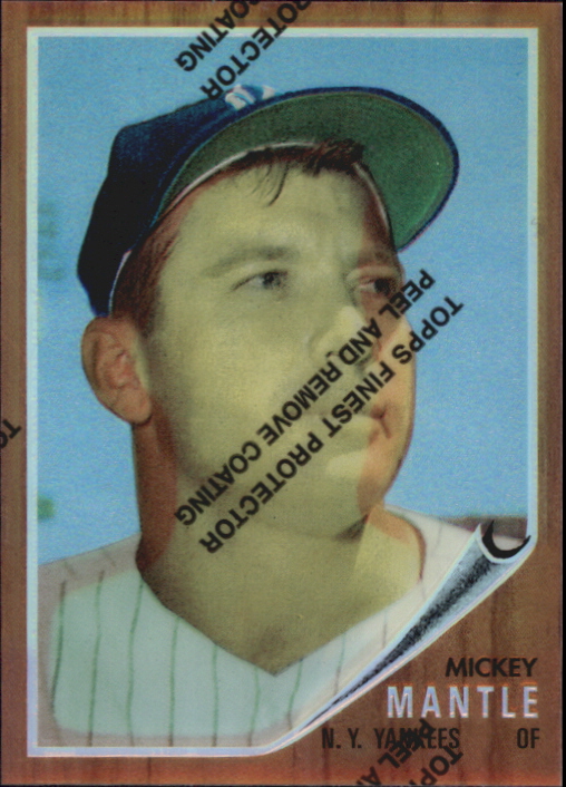 1996 Topps Mantle Finest Refractors #12 Mickey Mantle 1962 Topps