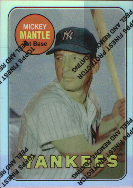 1996 Topps Mantle Finest Refractors #19 Mickey Mantle 1969 Topps