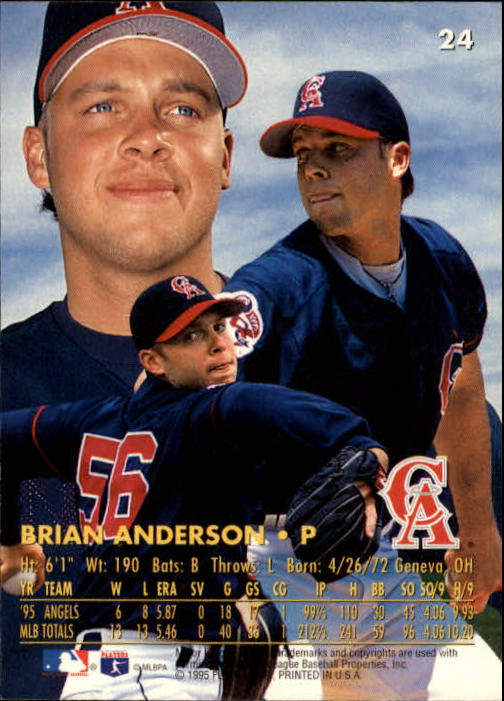 1996 Ultra #24 Brian Anderson back image