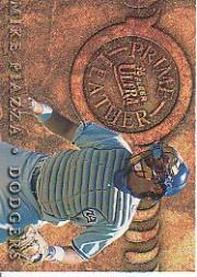 1996 Ultra Prime Leather #10 Mike Piazza