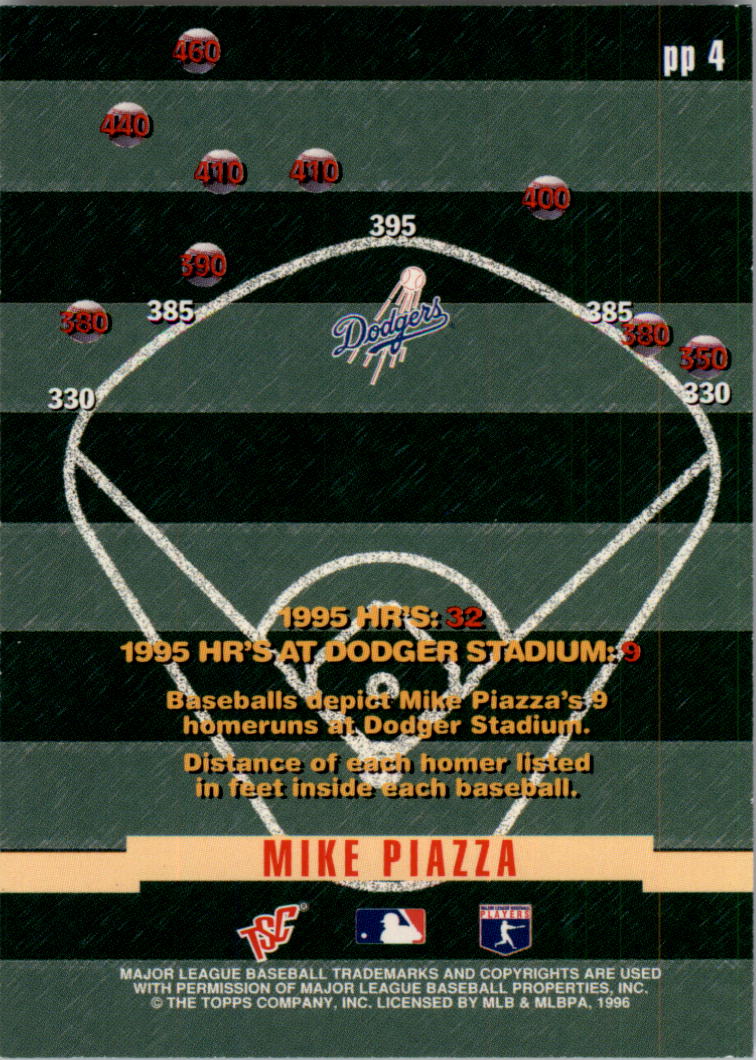 1996 Stadium Club Members Only Parallel #PP4 Mike Piazza back image