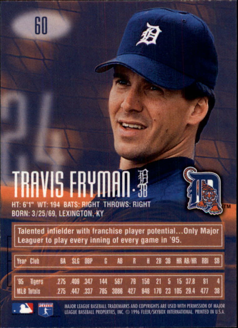 1996 Emotion-XL #60 Travis Fryman back image