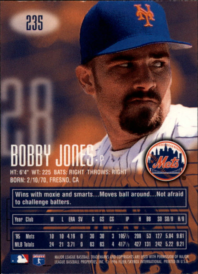 1996 Emotion-XL #235 Bobby Jones back image