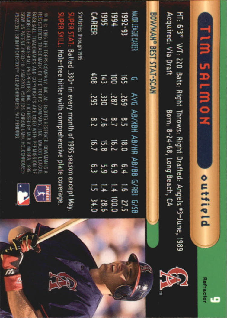 1996 Bowman's Best Baseball "Refractors" Parallel Cards - Bild 5 von 23