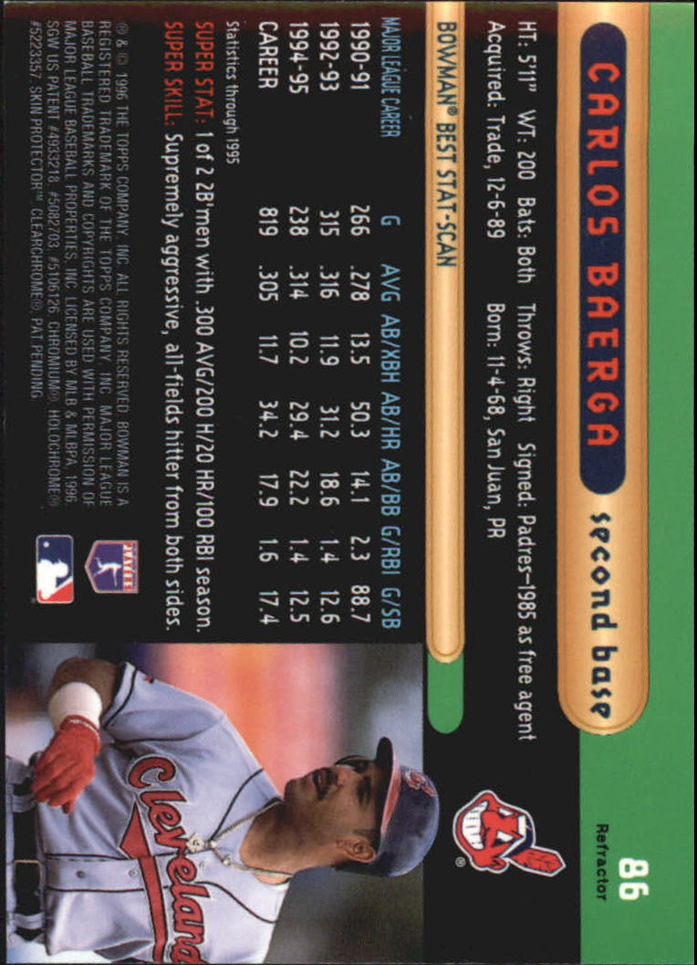 1996 Bowman's Best Baseball "Refractors" Parallel Cards - Bild 11 von 23