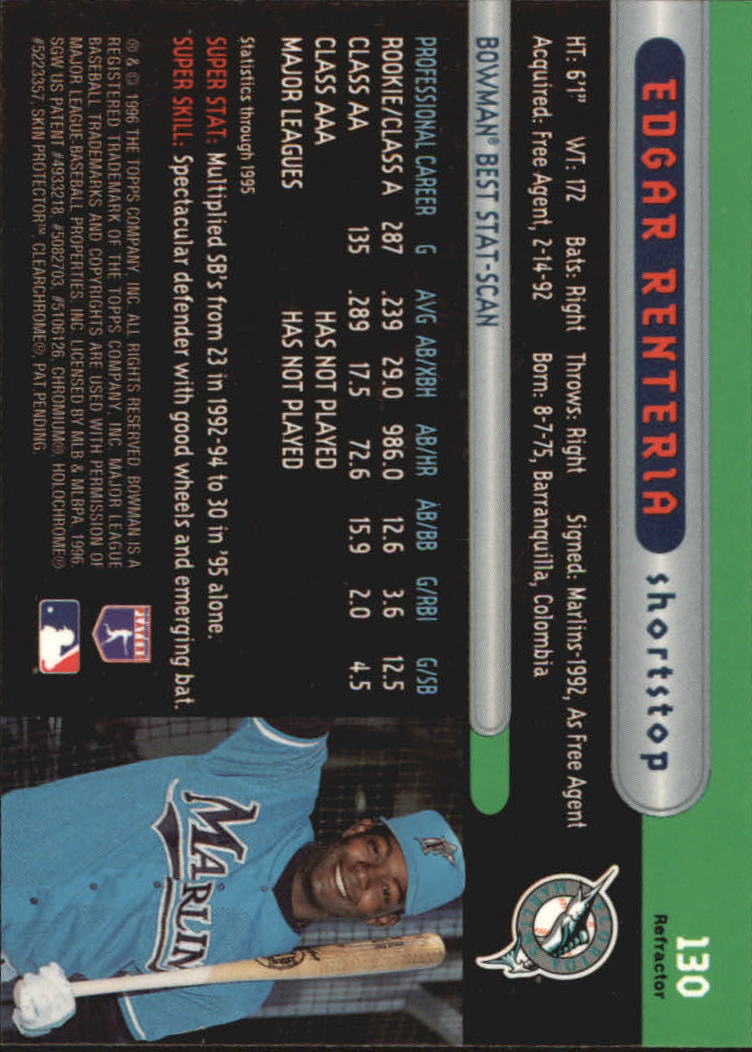 1996 Bowman's Best Baseball "Refractors" Parallel Cards - Bild 19 von 23