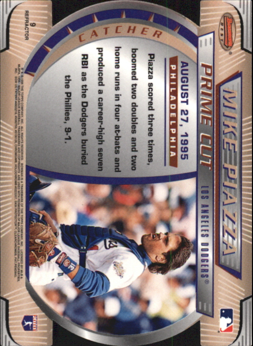 1996 Bowman's Best Cuts Refractors #9 Mike Piazza back image
