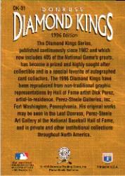 1996 Donruss Diamond Kings #31 Checklist back image