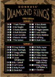 1996 Donruss Diamond Kings #31 Checklist