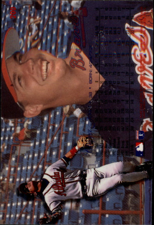1996 Flair #200 Chipper Jones back image