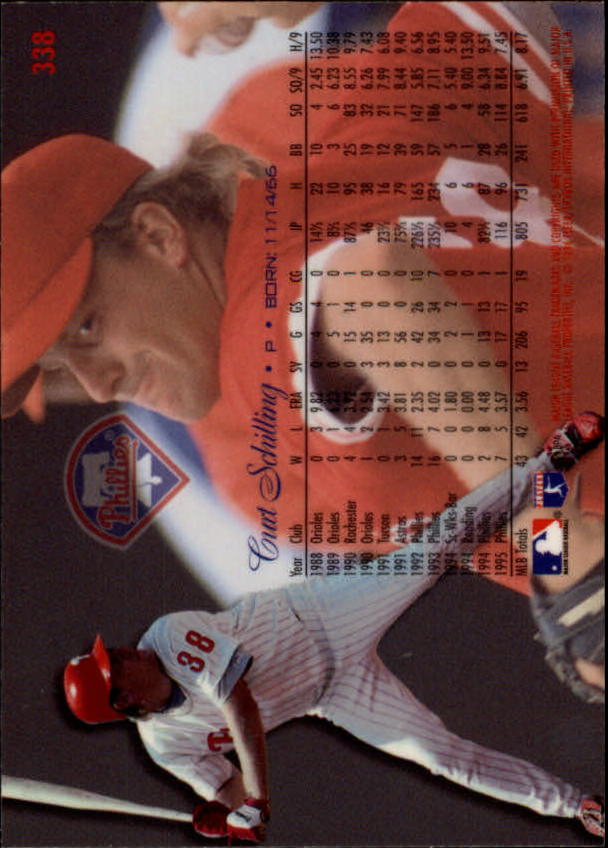 1996 Flair #338 Curt Schilling back image