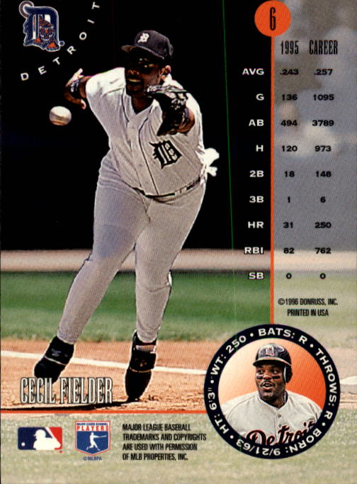 1996 Leaf Baseball "Main Set" Cards #1 to #220 - Picture 13 of 441