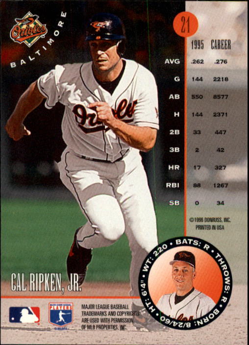 1996 Leaf Baseball "Main Set" Cards #1 to #220 - Picture 43 of 441