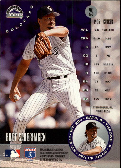 1996 Leaf Baseball "Main Set" Cards #1 to #220 - Picture 59 of 441