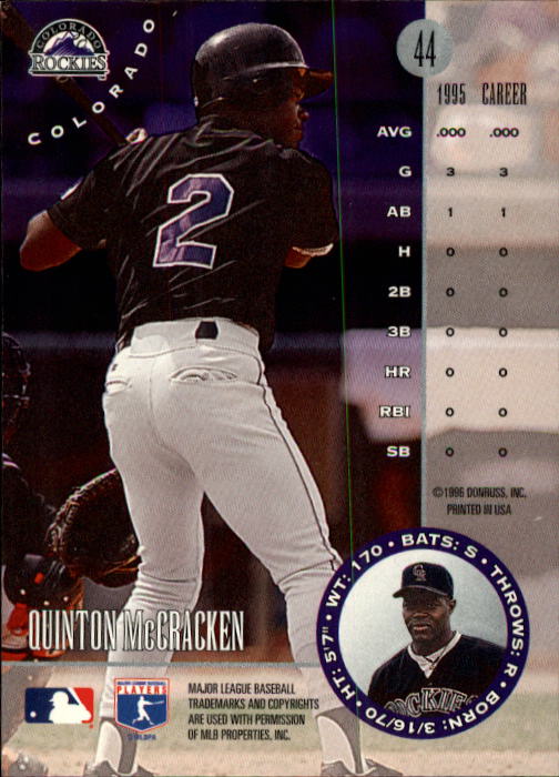 1996 Leaf Baseball "Main Set" Cards #1 to #220 - Picture 89 of 441