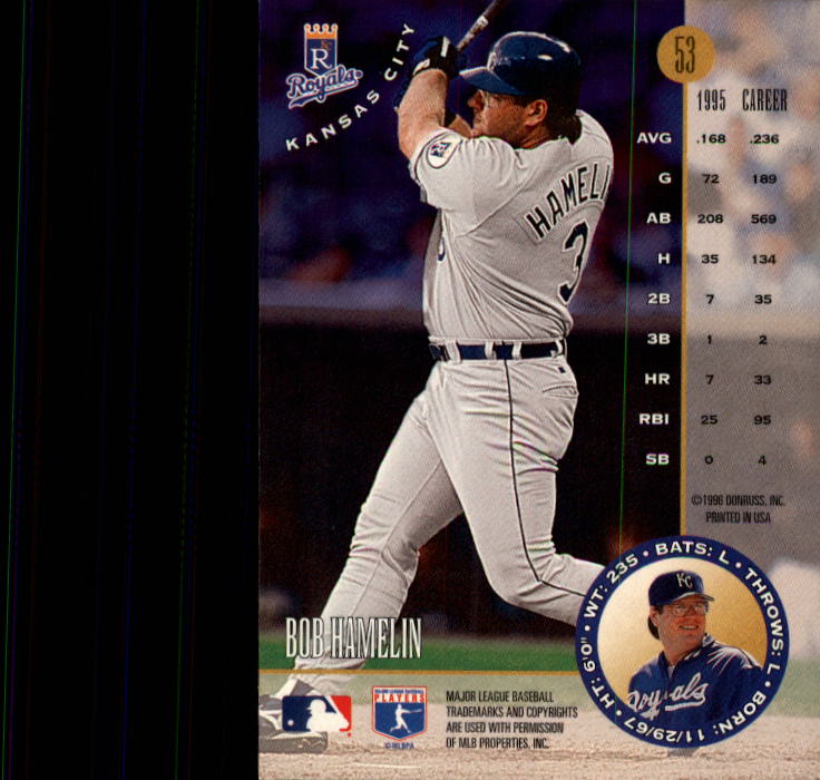 1996 Leaf Baseball "Main Set" Cards #1 to #220 - Picture 107 of 441