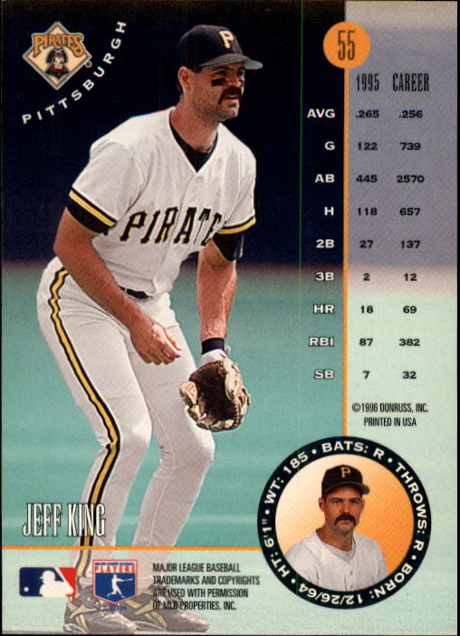 1996 Leaf Baseball "Main Set" Cards #1 to #220 - Picture 111 of 441