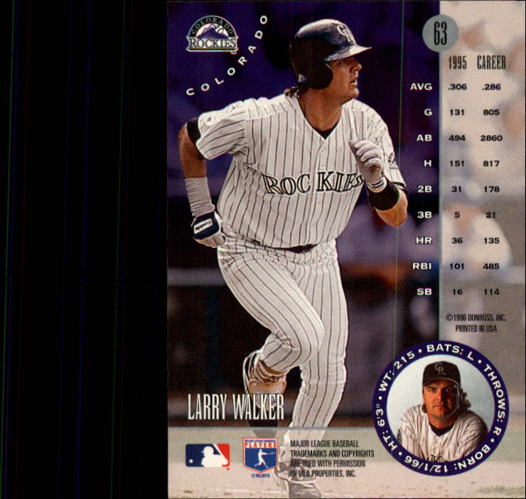 1996 Leaf Baseball "Main Set" Cards #1 to #220 - Picture 127 of 441