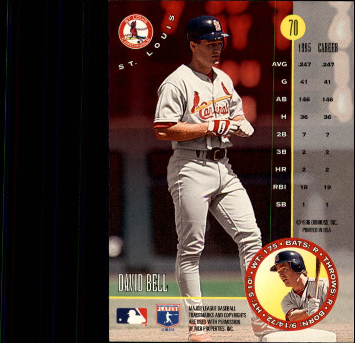 1996 Leaf Baseball "Main Set" Cards #1 to #220 - Picture 141 of 441