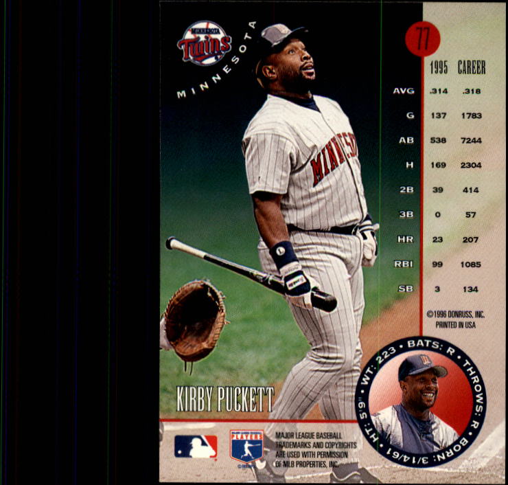 1996 Leaf Baseball "Main Set" Cards #1 to #220 - Picture 155 of 441