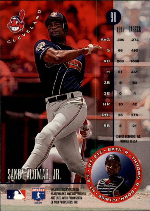 1996 Leaf Baseball "Main Set" Cards #1 to #220 - Picture 197 of 441