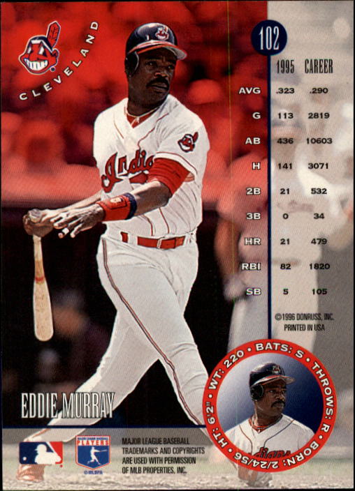 1996 Leaf Baseball "Main Set" Cards #1 to #220 - Picture 205 of 441