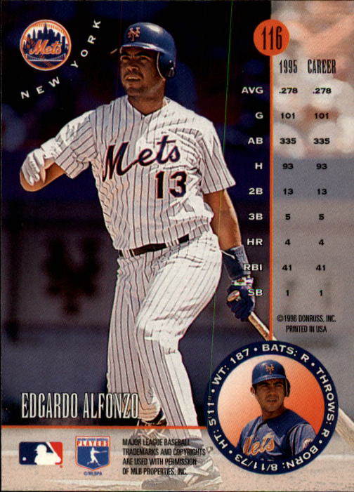 1996 Leaf Baseball "Main Set" Cards #1 to #220 - Picture 233 of 441