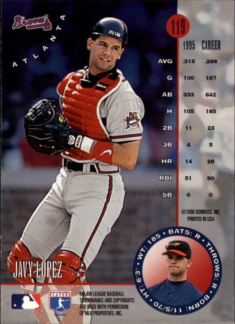 1996 Leaf Baseball "Main Set" Cards #1 to #220 - Picture 239 of 441