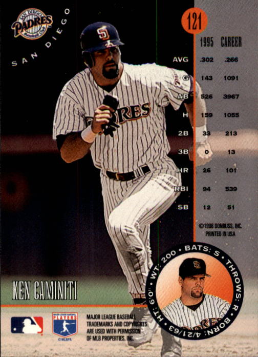 1996 Leaf Baseball "Main Set" Cards #1 to #220 - Picture 243 of 441