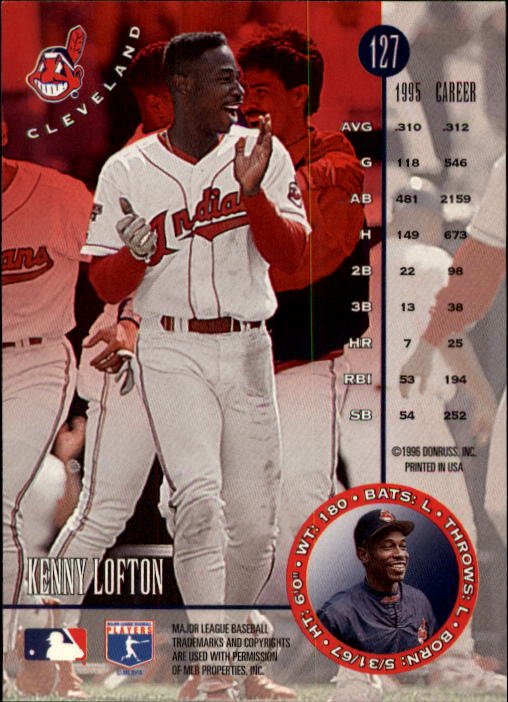 1996 Leaf Baseball "Main Set" Cards #1 to #220 - Picture 255 of 441