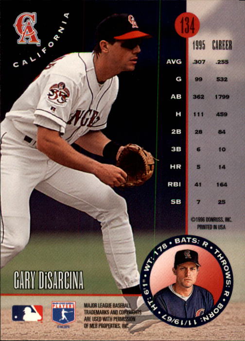 1996 Leaf Baseball "Main Set" Cards #1 to #220 - Picture 269 of 441