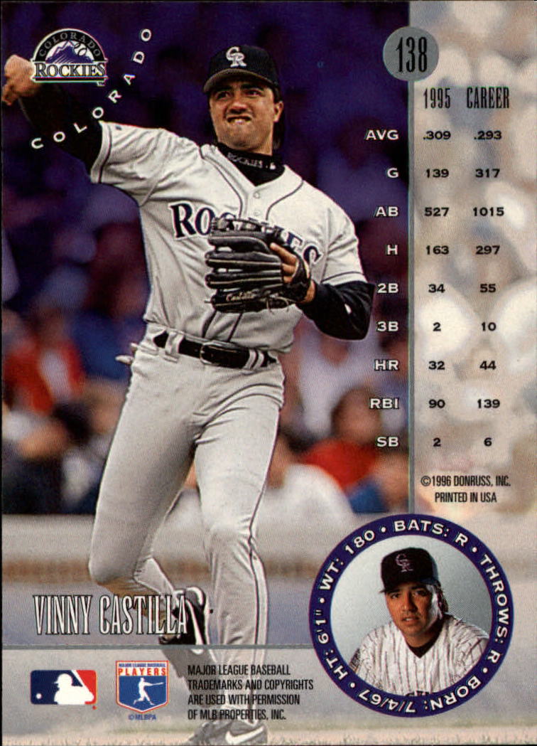 1996 Leaf Baseball "Main Set" Cards #1 to #220 - Picture 277 of 441