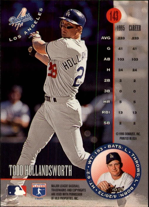 1996 Leaf Baseball "Main Set" Cards #1 to #220 - Picture 287 of 441