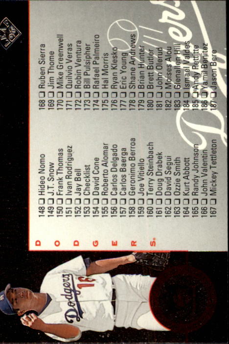 1996 Leaf Baseball "Main Set" Cards #1 to #220 - Picture 306 of 441