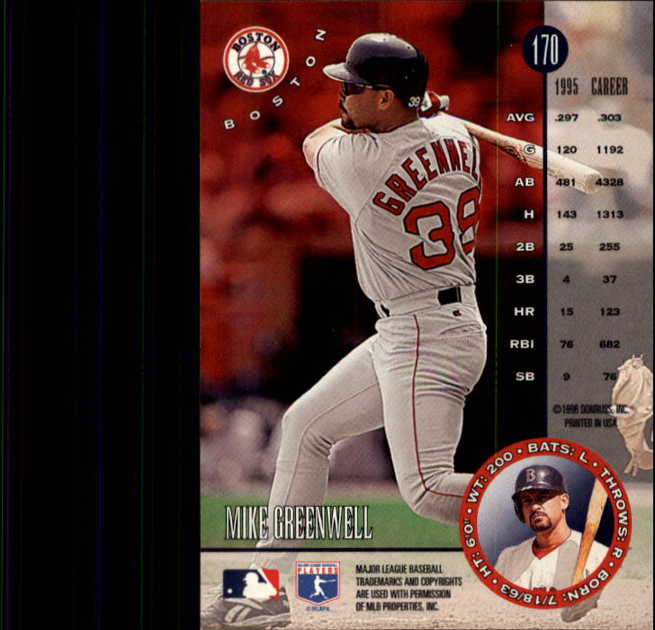 1996 Leaf Baseball "Main Set" Cards #1 to #220 - Picture 341 of 441