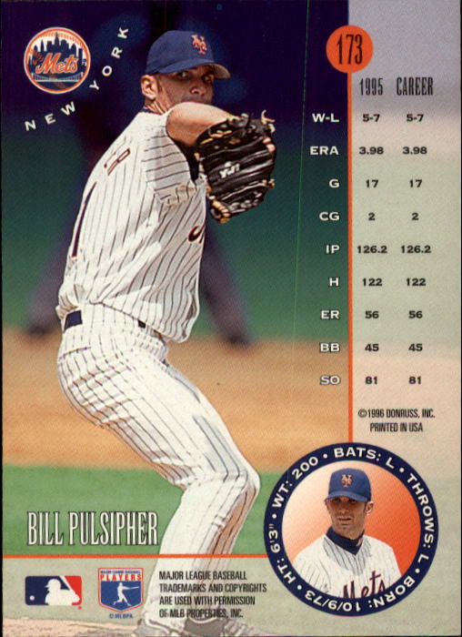 1996 Leaf Baseball "Main Set" Cards #1 to #220 - Picture 347 of 441