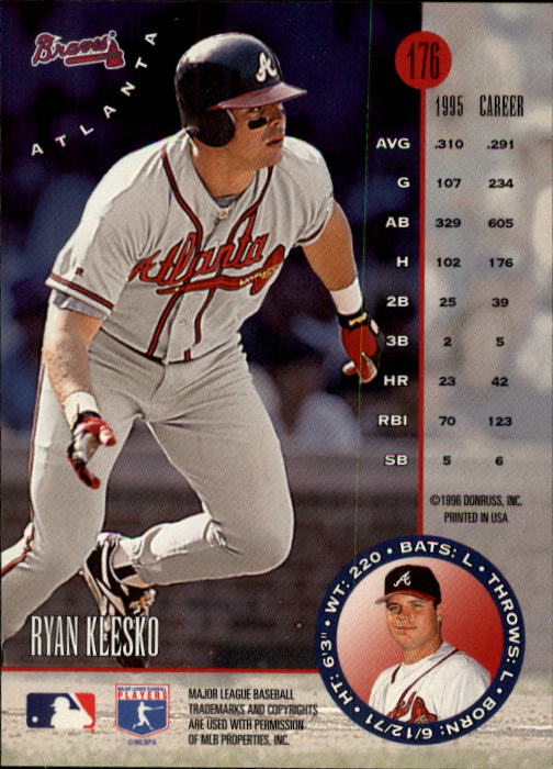 1996 Leaf Baseball "Main Set" Cards #1 to #220 - Picture 353 of 441