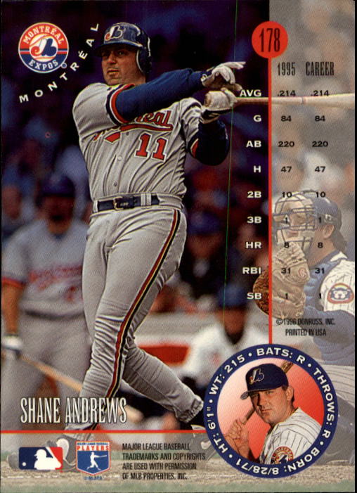 1996 Leaf Baseball "Main Set" Cards #1 to #220 - Picture 357 of 441