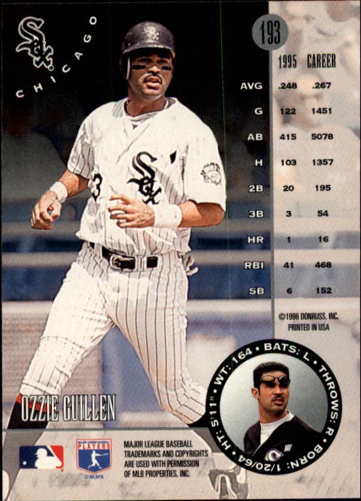 1996 Leaf Baseball "Main Set" Cards #1 to #220 - Picture 387 of 441