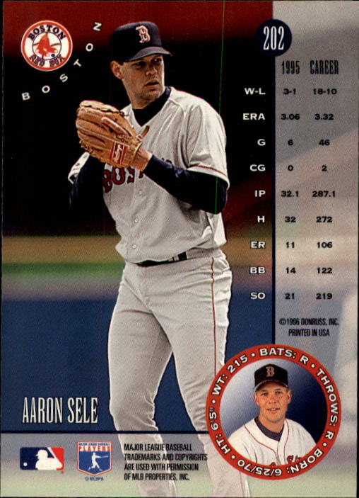 1996 Leaf Baseball "Main Set" Cards #1 to #220 - Picture 405 of 441