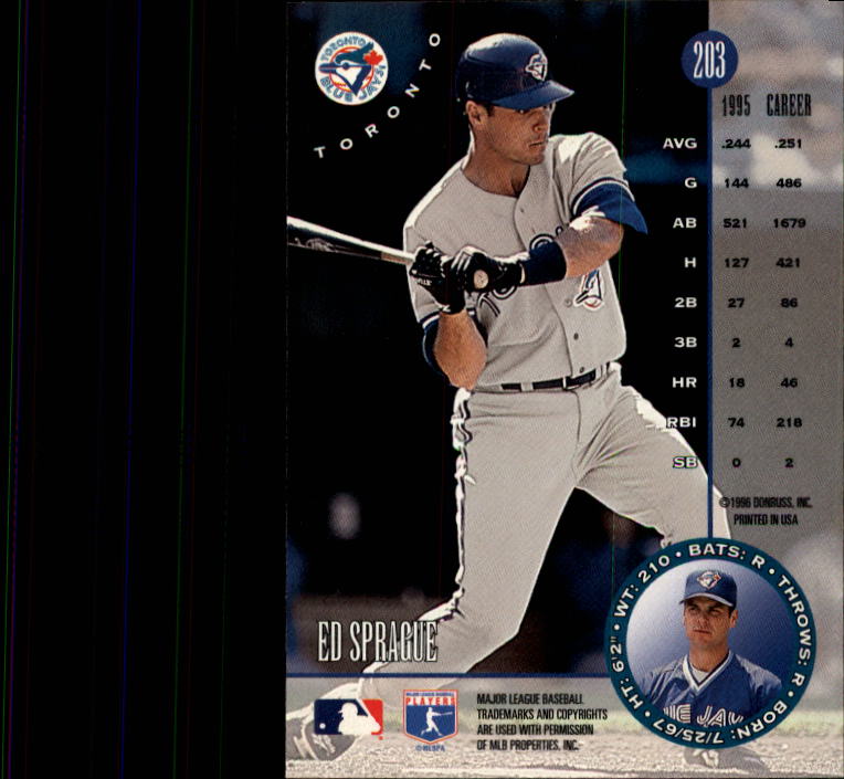 1996 Leaf Baseball "Main Set" Cards #1 to #220 - Picture 407 of 441