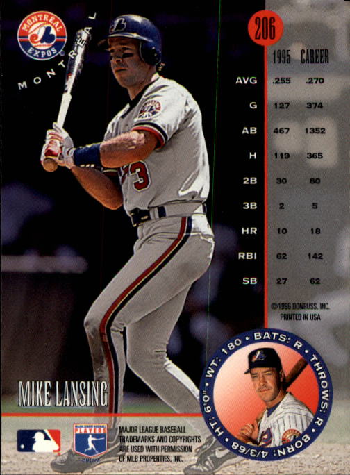 1996 Leaf Baseball "Main Set" Cards #1 to #220 - Picture 413 of 441